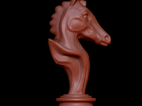 Knight chess piece in horse head style 3D Baskı Modeli