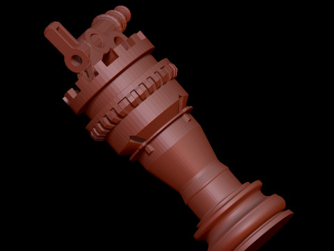 Rook Chess Piece in Artillery Tower Style Modello di stampa 3D