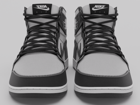 Pack of Nike Air Jordan 1 sneakers 3D 模型