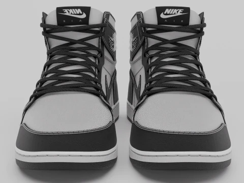 Pack of Nike Air Jordan 1 sneakers 3D Model