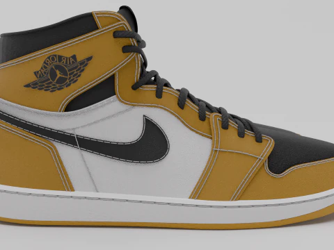 Pack of Nike Air Jordan 1 sneakers 3D Model