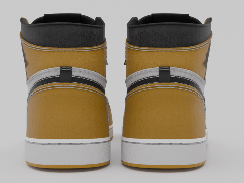 Pack of Nike Air Jordan 1 sneakers 3D 模型
