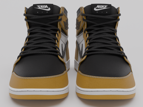 Pack of Nike Air Jordan 1 sneakers 3D 模型
