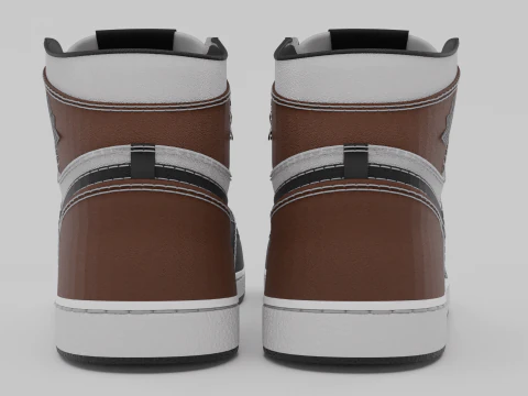 Pack of Nike Air Jordan 1 sneakers 3D Model