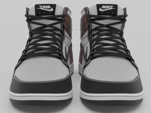 Pack of Nike Air Jordan 1 sneakers 3D 模型