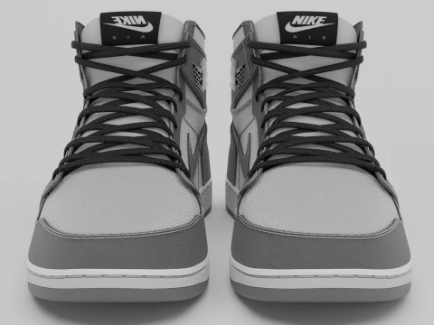 Pack of Nike Air Jordan 1 sneakers 3D Model