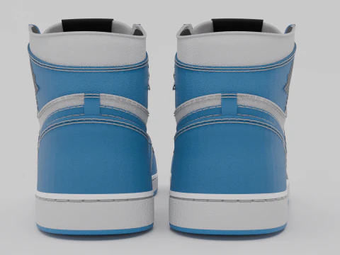 Pack of Nike Air Jordan 1 sneakers 3D Model