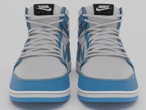 Pack of Nike Air Jordan 1 sneakers 3D 模型