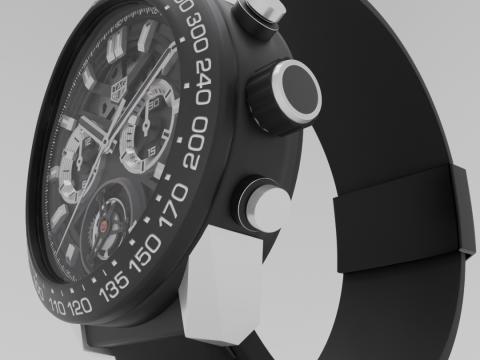 TAG Heuer Carrera Calibre Heuer 02T 3D 模型