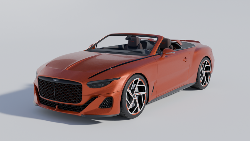 Bentley Mulliner Batur Convertible Modelo 3D .c4d .max .obj .3ds .fbx .stl .blend 