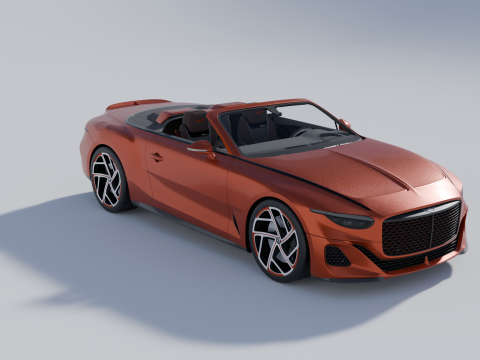 Bentley Mulliner Batur Convertible Modelo 3D