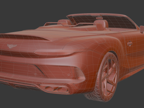 Bentley Mulliner Batur Convertible Modelo 3D