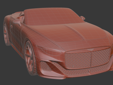Bentley Mulliner Batur Convertible Modelo 3D