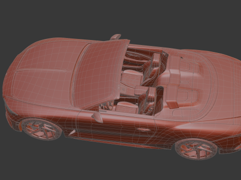 Bentley Mulliner Batur Convertible Modelo 3D