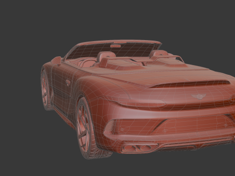 Bentley Mulliner Batur Convertible Modelo 3D