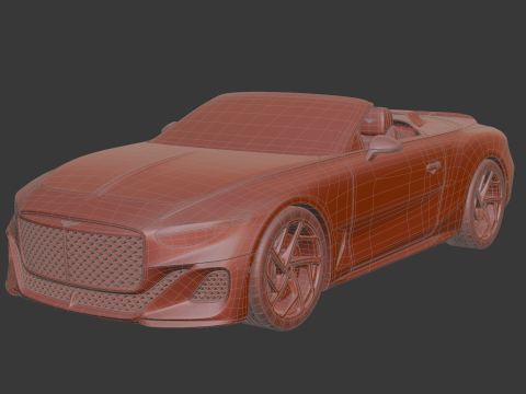 Bentley Mulliner Batur Convertible Modelo 3D