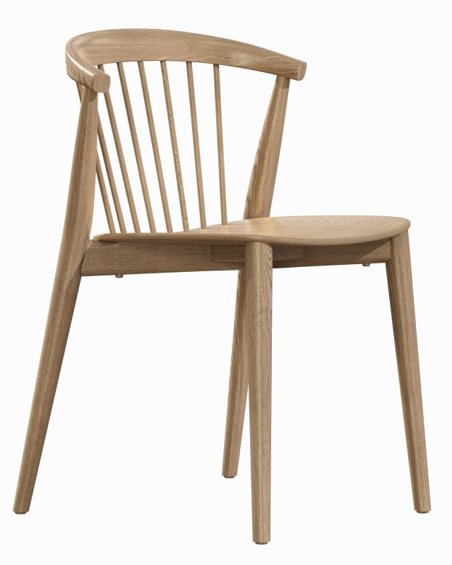 Study chair wooden 3D Model .c4d .max .obj .3ds .fbx .stl .blend 