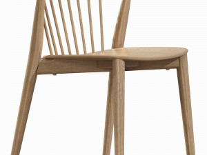 Study chair wooden 3D मॉडल