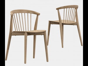 Study chair wooden 3D Model