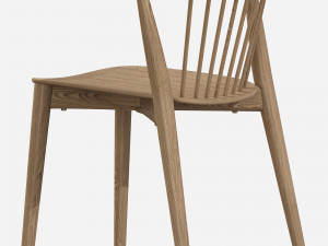 Study chair wooden 3D Model