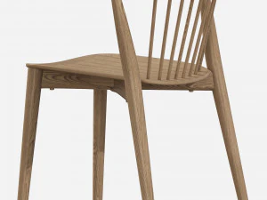 Study chair wooden 3D Model