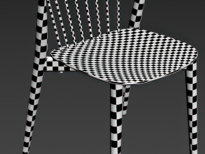 Study chair wooden 3D Model