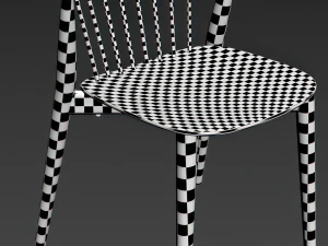 Study chair wooden 3D Model