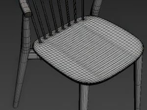 Study chair wooden 3D Model