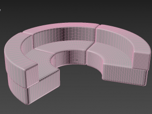 Leather sofa 3D Модель