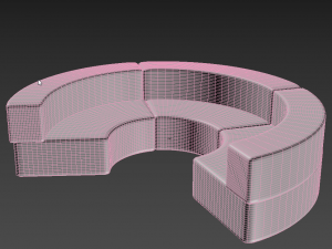 Leather sofa 3D Модель