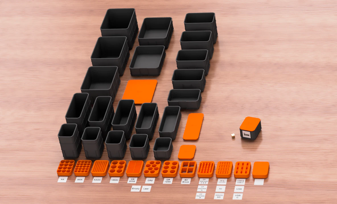 Boxes for batteries 3D Print Model .c4d .max .obj .3ds .fbx .stl .blend 