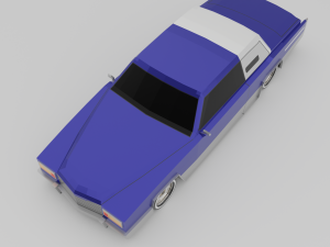 Lowrider car lowpoly 3D Модель