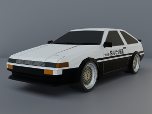Lowrider car lowpoly 3D Model