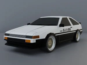 Lowrider car lowpoly 3D Model