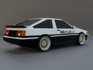 Lowrider car lowpoly 3D Model