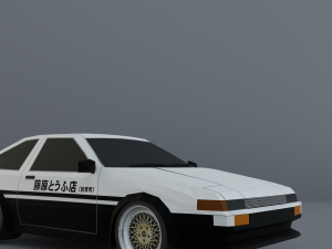 Lowrider car lowpoly 3D Model