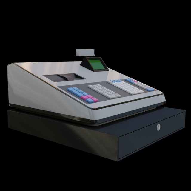 Cash Register Modèle 3D .c4d .max .obj .3ds .fbx .stl .blend 