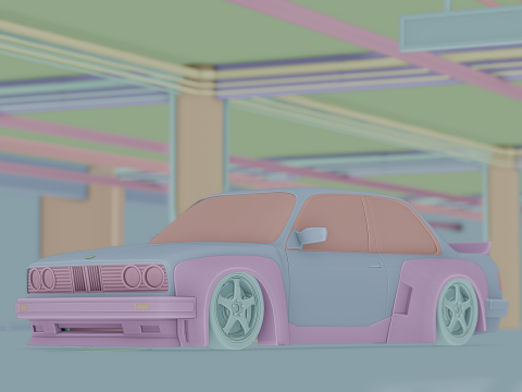 BMVV E30 ROCKET BUNNY Modelo 3D