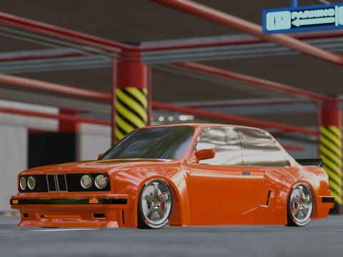 BMVV E30 ROCKET BUNNY Modelo 3D