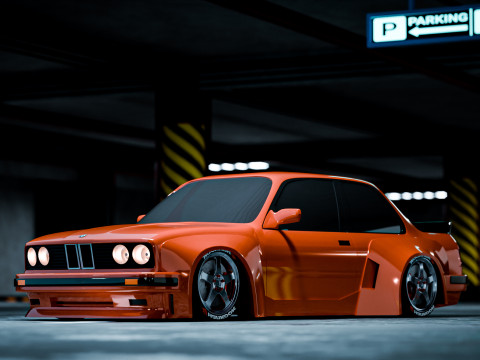 BMVV E30 ROCKET BUNNY 3D Model
