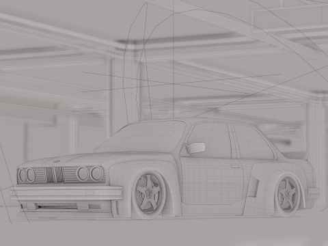 BMVV E30 ROCKET BUNNY Modelo 3D