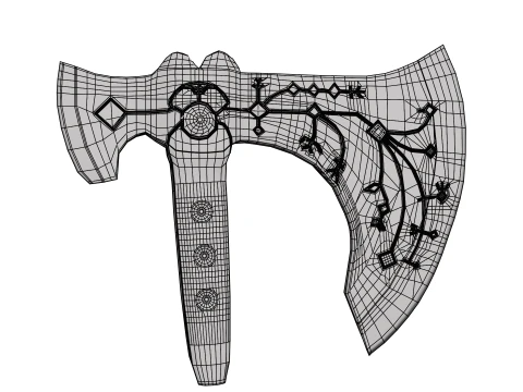 리바이어던 액스 GoW 3D 프린트 모델