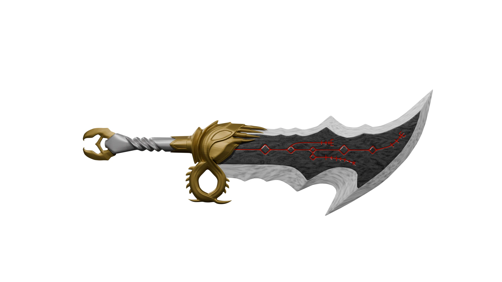 Blades of Chaost 3D Print Model .c4d .max .obj .3ds .fbx .stl .blend 