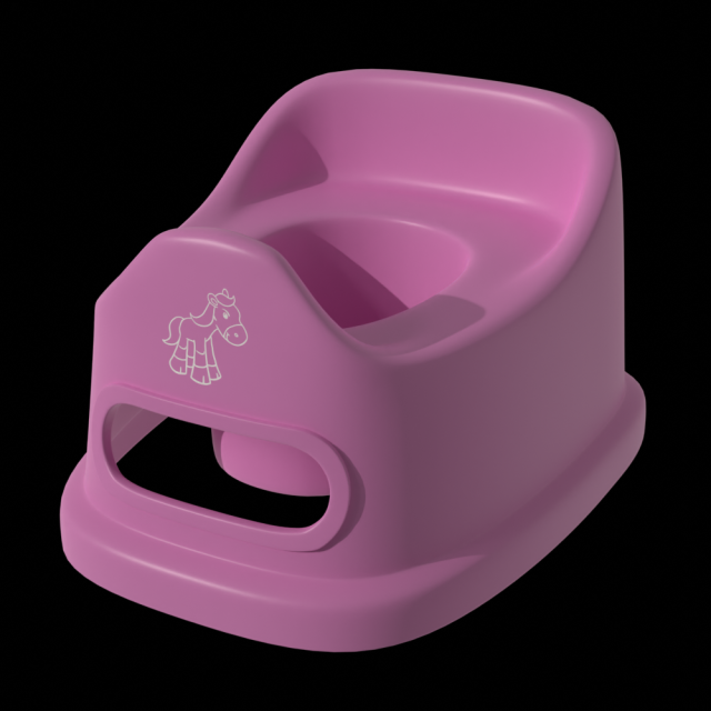 Baby Potty 3D Model .c4d .max .obj .3ds .fbx .stl .blend 