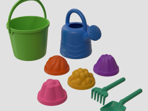 Sand Toys 3D Model