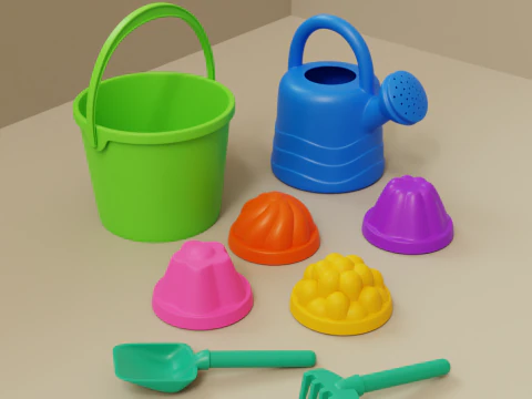 Sand Toys 3D Model