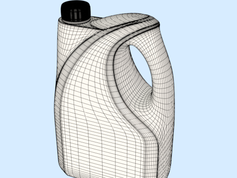 Motor Oil Bottle Mockup 3Dモデル