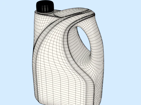 Motor Oil Bottle Mockup 3D Model