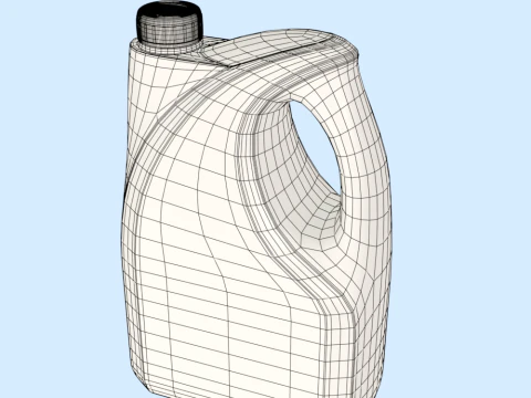 Motor Oil Bottle Mockup 3D Model