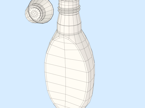 Fabric Conditioner Bottle Mockup 3D Model